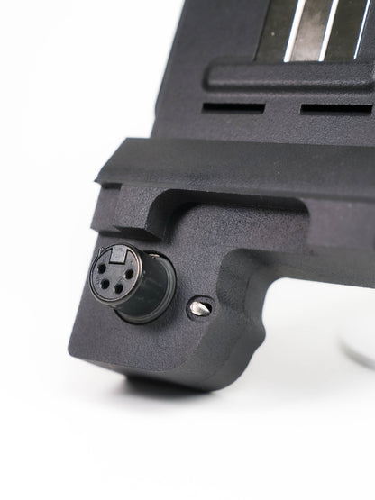 Closeup of 4 Pin XLR output for an Arri SR SR2 battery converter