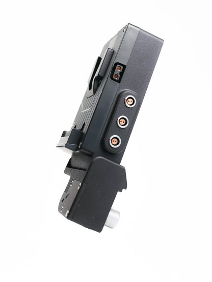 Side View of a SR3 Battery Converter showing the 3 2 pin lemo power ports