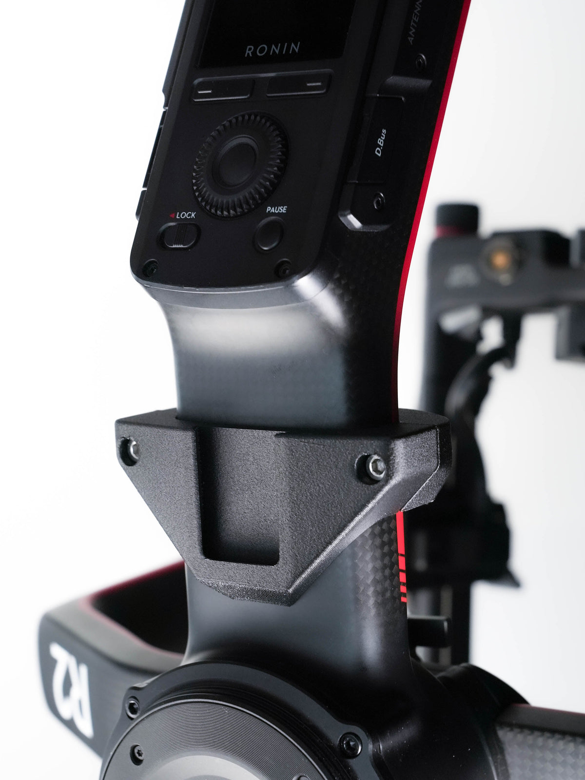 Closeup of Back Panel For DJI ronin showing EVF mount